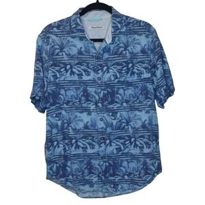Tommy Bahama Primo Palms Hawaiian Short Sleeve Button Down Camp Shirt Coastal M